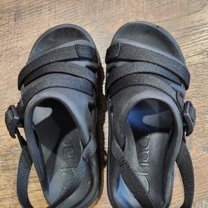 Chaco Kids Black Strap Sandals